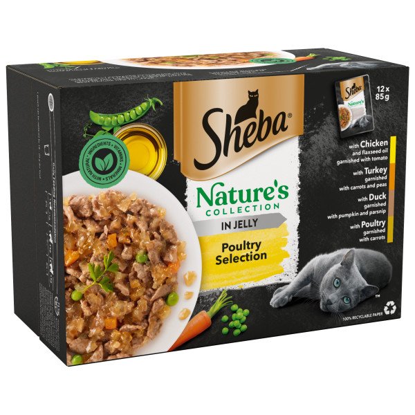 Sheba Nature's Collection Poultry Selection in Jelly Pouches 4 x 12 x 85g