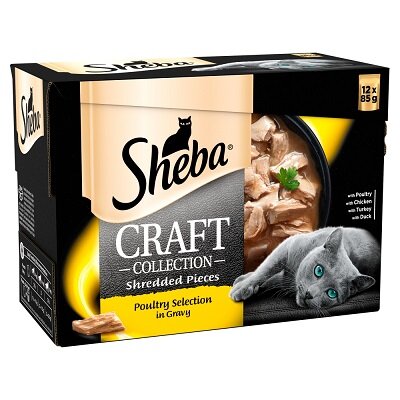 Sheba Craft Collection Adult Poultry Selection in Gravy Pouches 4 x 12 x 85g