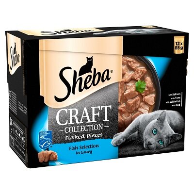 Sheba Craft Collection Adult Fish Selection in Gravy Pouches 4 x 12 x 85g