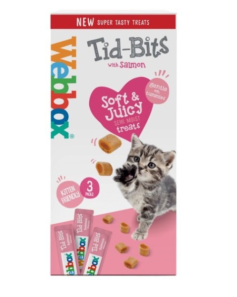 Webbox Tid-Bits Salmon Cat Treats 12 x 30g