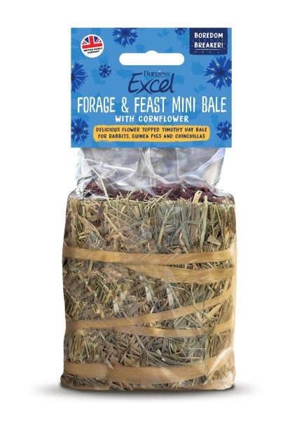 Burgess Excel Forage & Feast Mini Bale Cornflower 8x100g