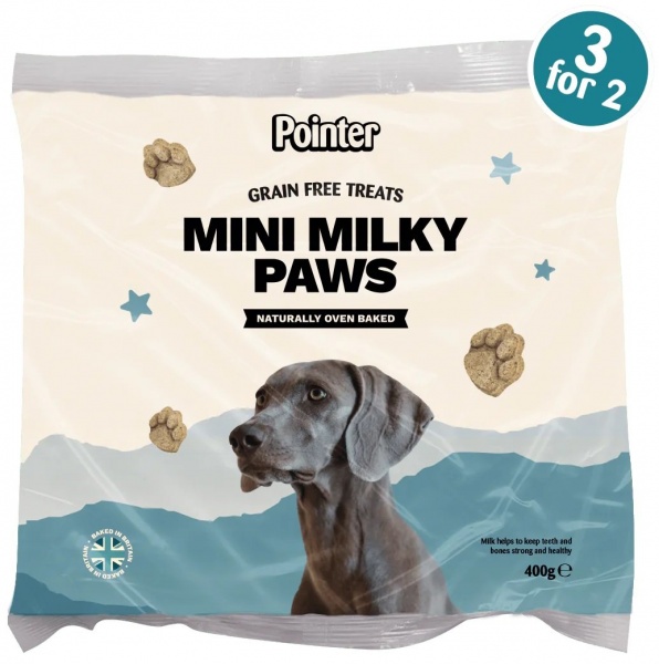 Pointer Mini Milky Paws Grain Free Dog Treats 6 x 400g