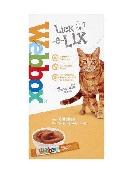 Webbox Lick e Lix Yoghurt Chicken Cat Treat 10 x 5 x 15g