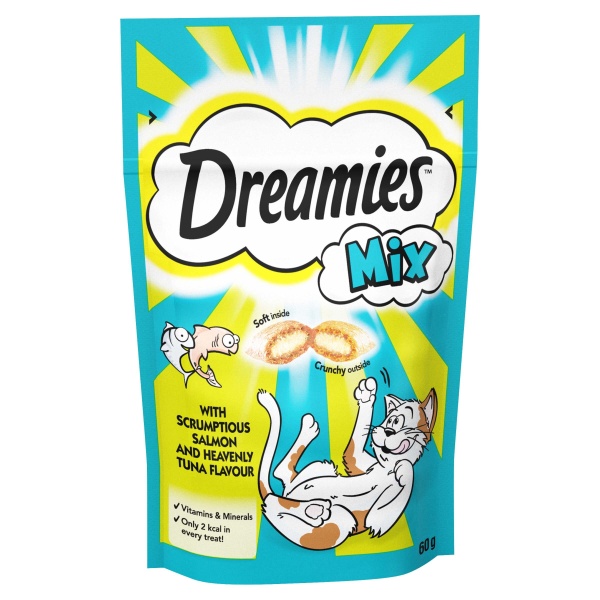 Dreamies Mix Salmon & Tuna Cat Treats 8 x 60g