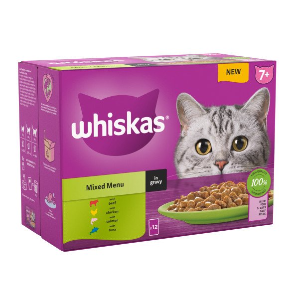 Whiskas Senior 7+ Mixed Menu in Gravy 4 x 12 x 85g