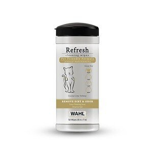 Wahl Cat Refresh Cleaning Wipes Coconut Lime Verbena x 50 Wipes