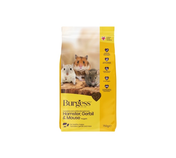 Burgess Hamster Gerbil & Mouse Pellets 3 x 750g