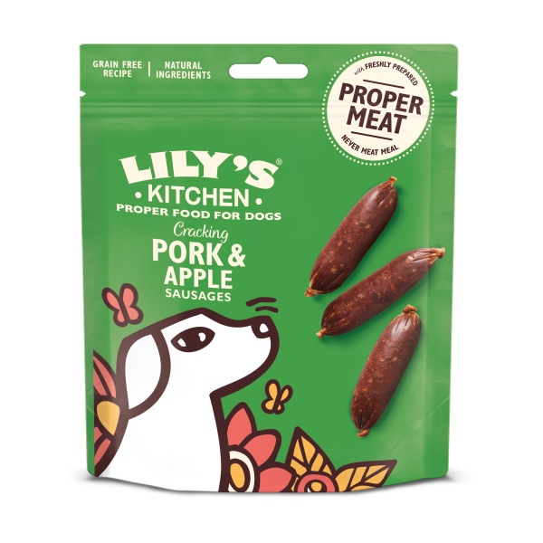Lily's Kitchen Cracking Pork & Apple Sausage Treats 8 x 70g