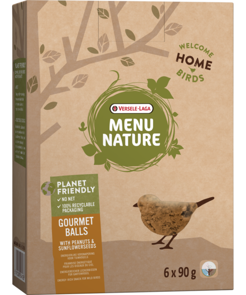 Versele Laga Menu Nature Gourmet Balls with Peanuts & Sunflower Seeds No Nets 6 x 90g