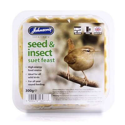 JVP Seed & Insect Suet  Bird Food Feast 8 x 300g
