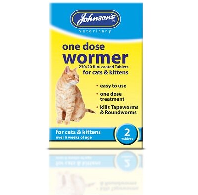 JVP Cat & Kitten One Dose Wormer 2 Tablets x 6