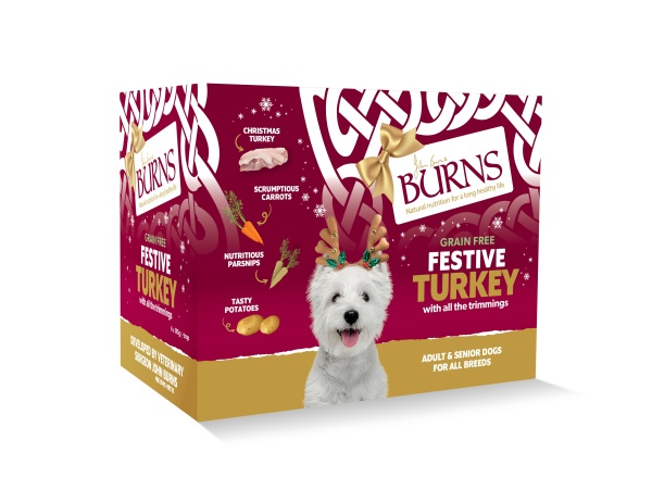 Burns Xmas Grain Free Festive Turkey Tray 6 x 395g