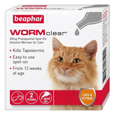 Beaphar Spot On Worm Clear Cat 6 x 2 Tubes