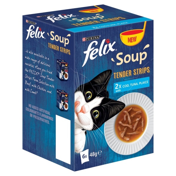 Felix Soup Tender Strips Fish Selection 8 x 6 x 48g