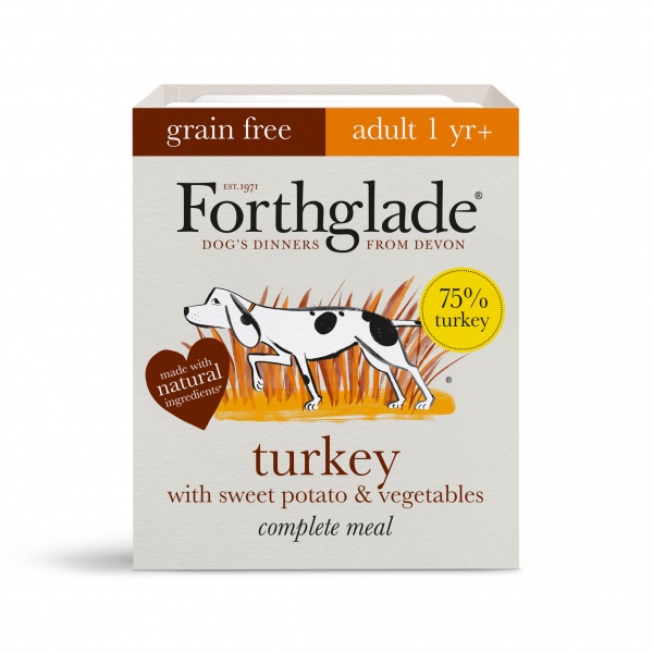 Forthglade Complete Grain Free Turkey Dog Food 18 x 395g