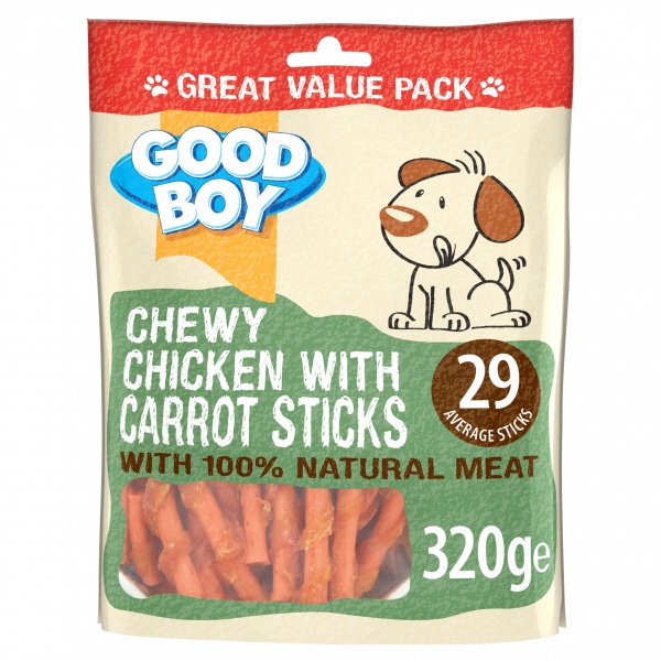 Good Boy Chicken & Carrot Sticks 3 x 320g