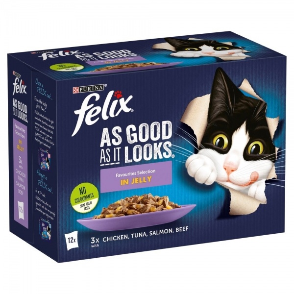 Felix Pouch As Good As It Looks Favourites Cat Food 4 x 12 x 100g