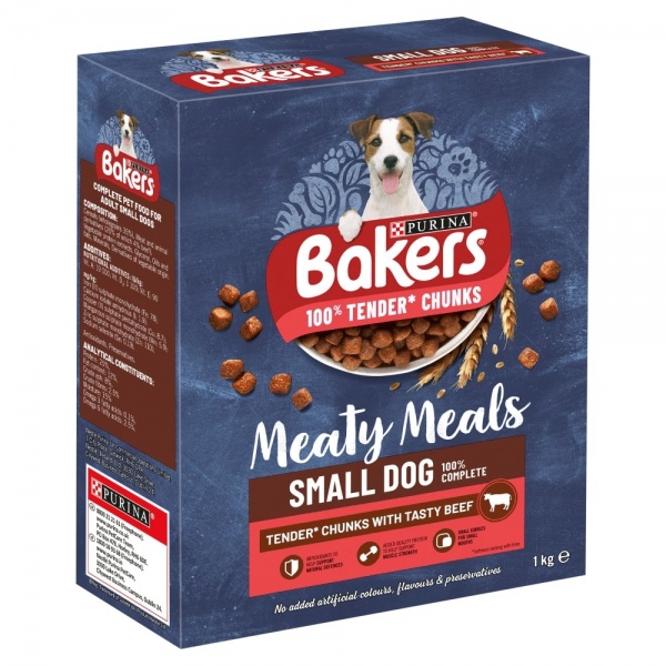 Bakers Complete Meaty Meals Adult Small Dog Beef 5 x 1kg