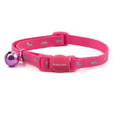 Ancol Hi-Vis Pink Safety Kitten Collar