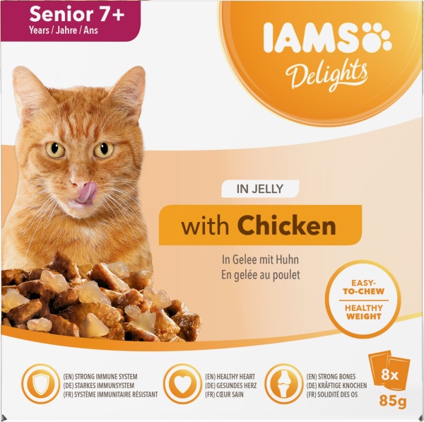 Iams Delight Senior Chicken in Jelly 8 x 85g