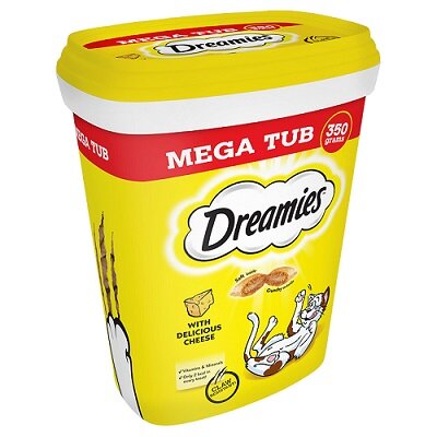 Dreamies Cheese Cat Treats Mega Tub 2 x 350g