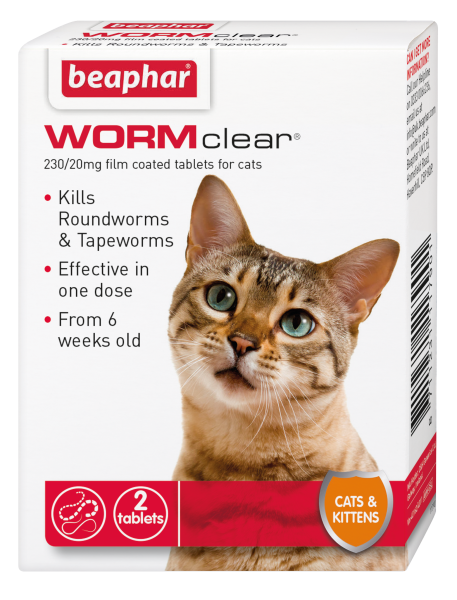 Beaphar WORMclear Worming Tablets for Cats 2 tablets x 6