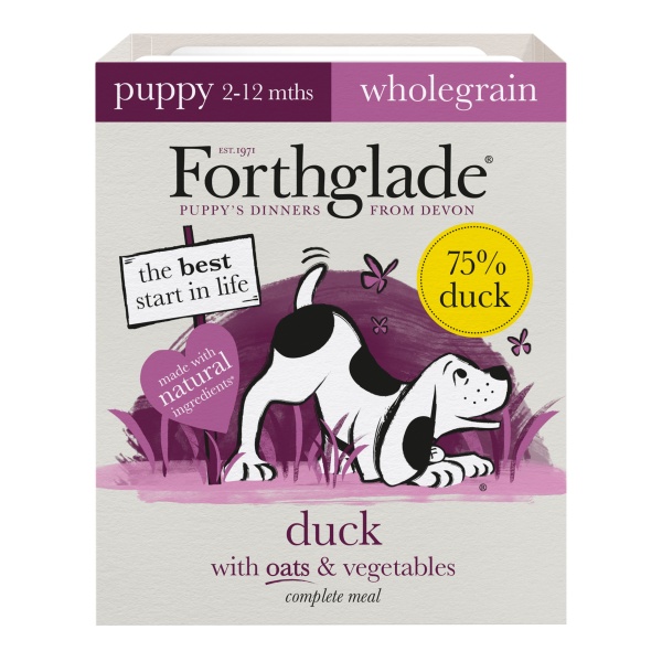 Forthglade Puppy Complete Wholegrain Duck with Oats & Veg Trays 18 x 395g