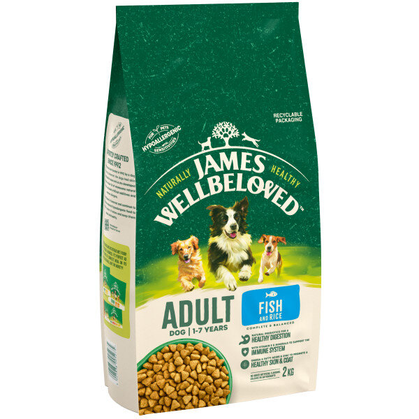 James Wellbeloved Fish & Rice Adult Dog Food 2kg