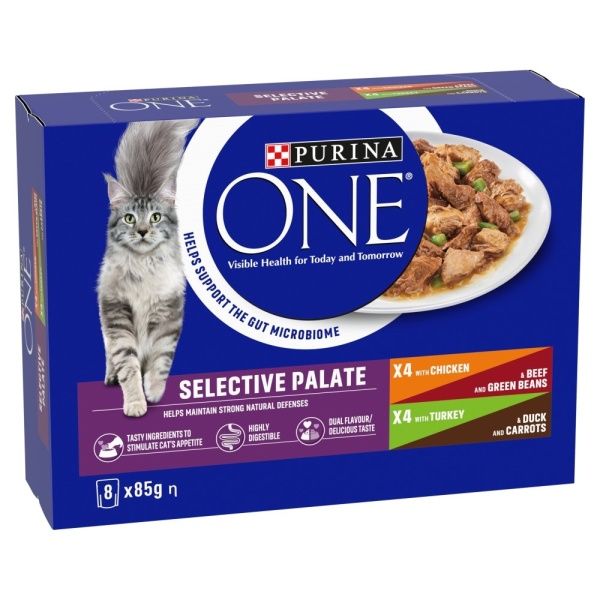 Purina One Adult Cat Selective Palate Mixed 6 x 8 x 85g