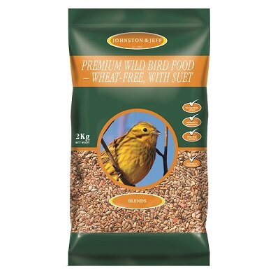 Johnston & Jeff Premium Wild Bird Wheat Free with Suet 6 x 2kg