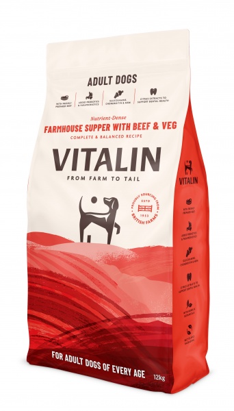 Vitalin Adult Farmhouse Supper with Beef & Veg 12kg