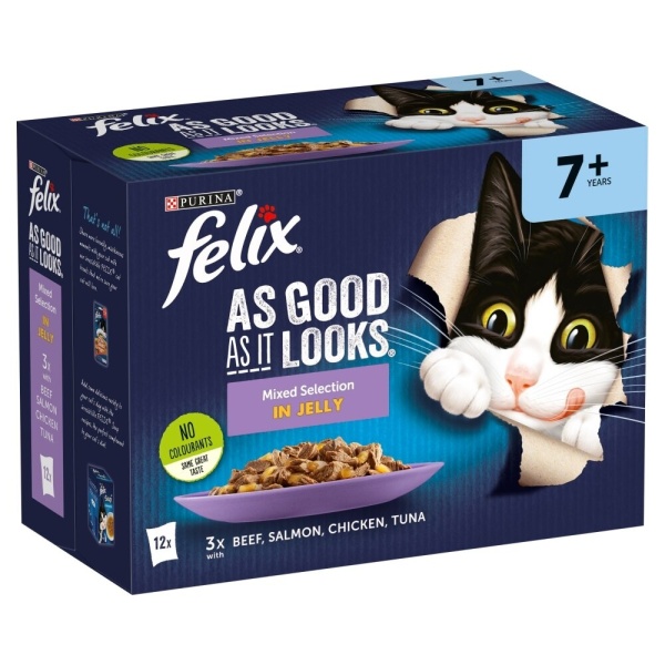 Felix Pouch As Good As It Looks Senior Mixed Selection in Jelly 4 x 12 x 100g