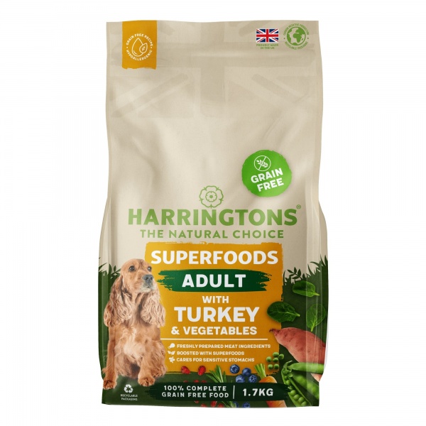 Harringtons Adult Grain Free Superfoods Turkey & Veg 4 x 1.7kg