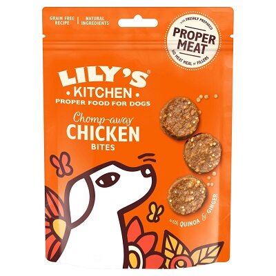 Lily's Kitchen Chomp-Away Chicken Bites Dog Treats 8 x 70g