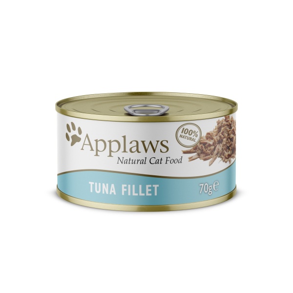 Applaws Cat Tuna Fillets in Broth Tins 24 x 70g