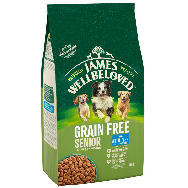 James Wellbeloved Grain Free Fish & Vegetable Senior Dog Food 1.5kg