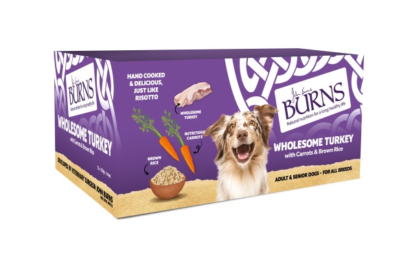 Burns Wholesome Turkey with Carrots & Brown Rice 12 x 150g