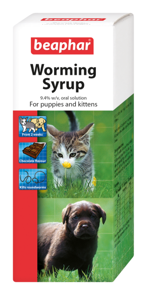 Beaphar Worming Syrup for Puppies & Kittens 45ml x 6