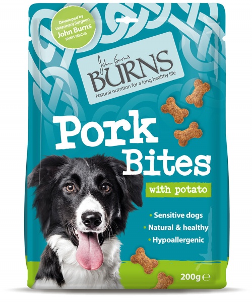 Burns Pork Bites Dog Treats 10 x 200g