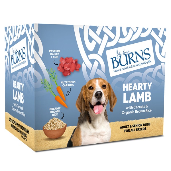 Burns Hearty Lamb with Carrots & Organic Brown Rice Trays 6 x 395g