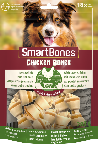SmartBones Chicken Mini Dog Treats 6 x 18 Pieces
