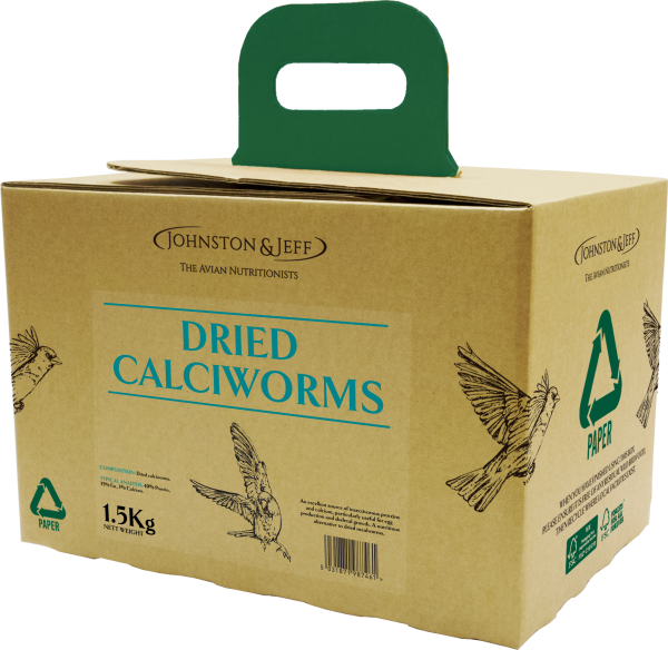 Johnston & Jeff Dried Calciworms in EcoBox 1.5kg