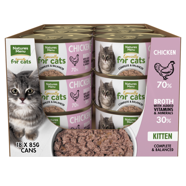 Natures Menu for Cats Kitten Chicken Tins 18 x 85g