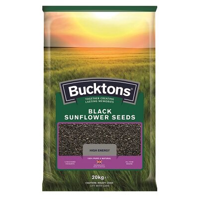 Bucktons Black Sunflower Bird Seeds 20kg