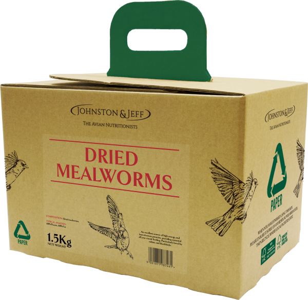 Johnston & Jeff Dried Mealworms in EcoBox 1.5kg