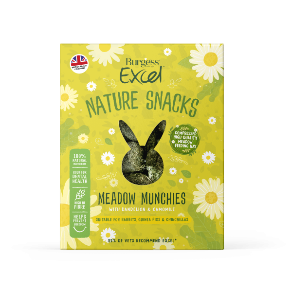 Burgess Excel Nature Snacks Meadow Munchies 4 x 1kg