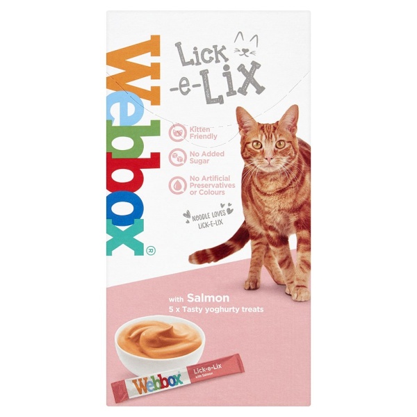 Webbox Lick e Lix Yoghurt Salmon Cat Treat 10 x 5 x 15g