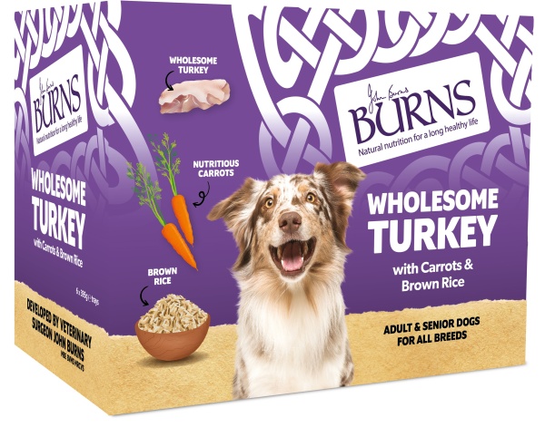 Burns Wholesome Turkey with Carrots & Brown Rice 6 x 395g