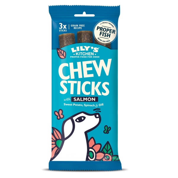 Lily's Kitchen Chew Sticks with Salmon 3 Sticks 10 x 120g