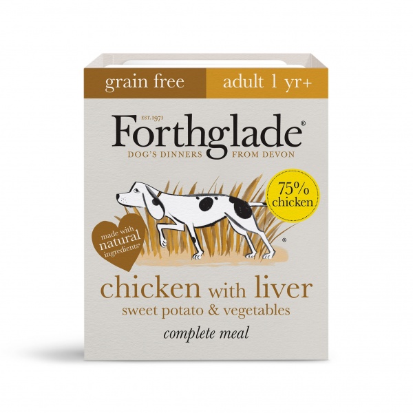 Forthglade Complete Grain Free Chicken with Liver Dog Food 18 x 395g
